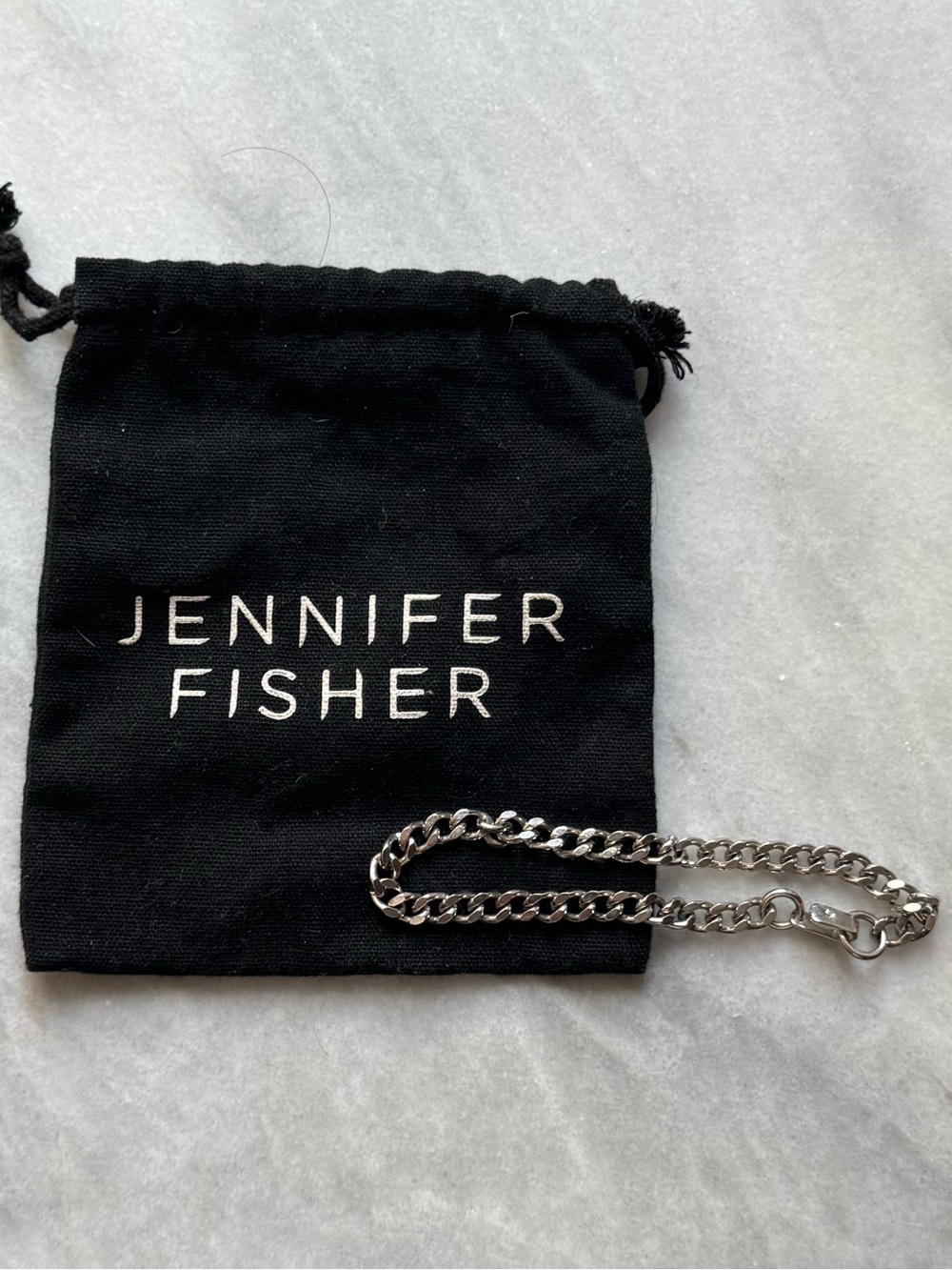 Jennifer Fisher Polished Silver-Tone Chain Anklet